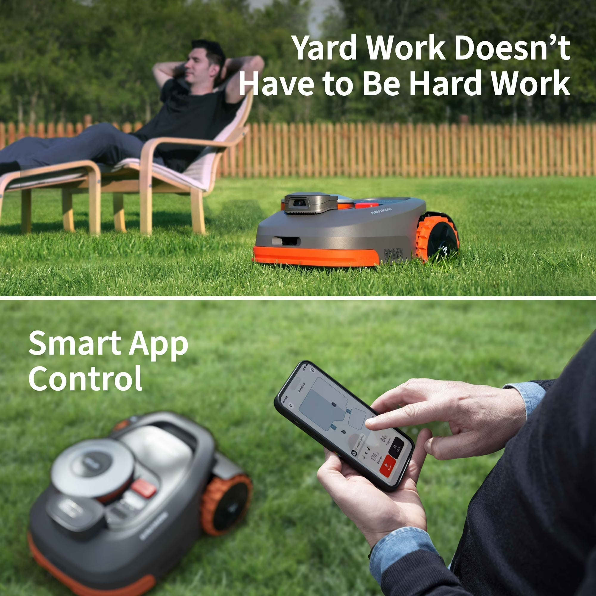 Navimow RTK Vision Robotic Lawn Mower for 0.2 Acre with Wire-Free Smart Navigation