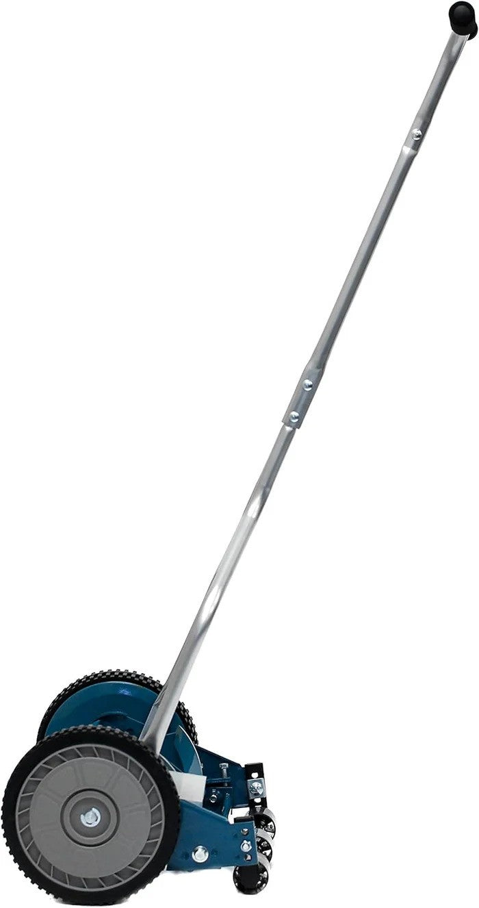 LMcenter's CompactCut 14” Manual Reel Lawn Mower – 4 Blade Lightweight Push Grass Cutter for Small Lawns